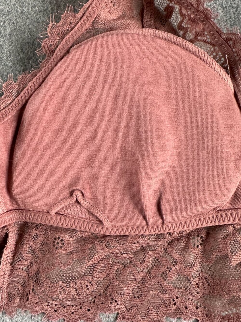 NWT Aerie 32C, 34A, 34B Eyelash Lace Plunge Bralette Racerback Adjustable Straps - Picture 10 of 13